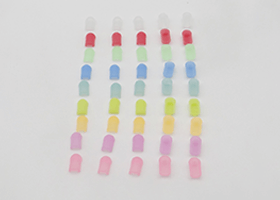 Silicone mini neon 6x12mm colorful indoor end caps