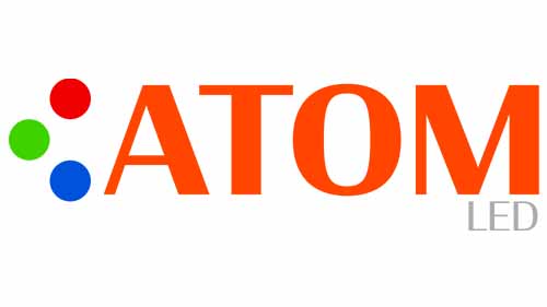 Atom led lighting logo