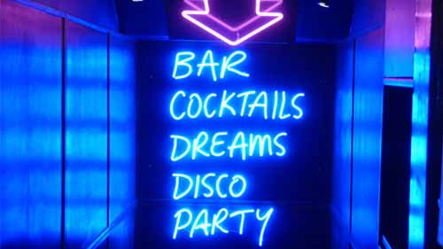 Bar Neon Light Texts