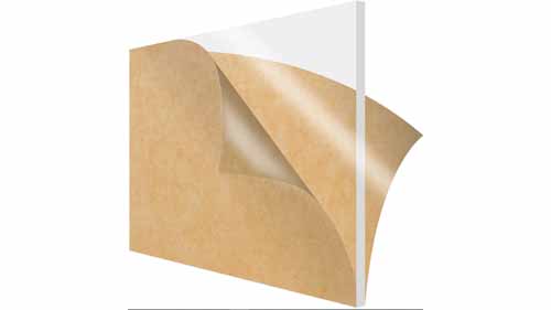 An acrylic sheet wrapped in brown paper