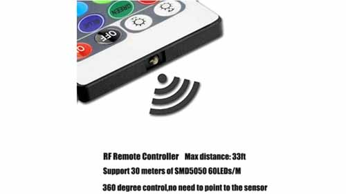 An example of how an RF LED controller works