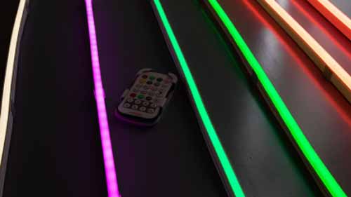 Different colors of LED neon flex lights