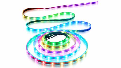 Glowing addressable LED strips