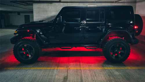 A Truck with Underglow Lights