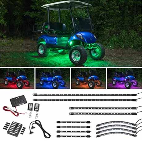 LEDGlow 12pc Million Color LED Golf Cart