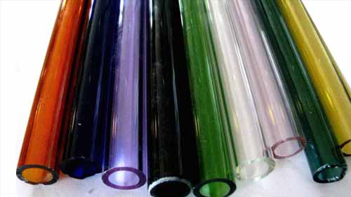 Neon light glass tubes