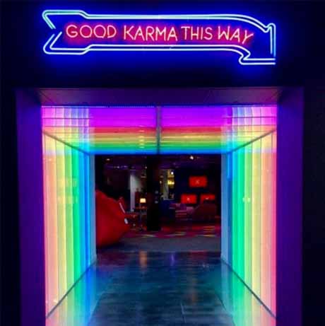 Rainbow neon light decor