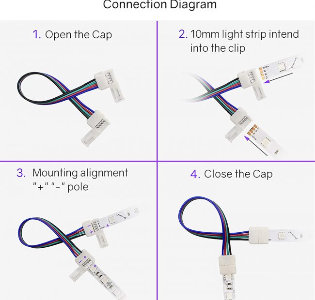 An illustration of how to install LED jumpers1